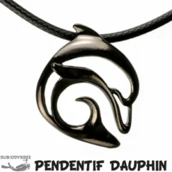 Pendentif DAUPHIN "FLIPPER" Hematite - BigBlue By St John