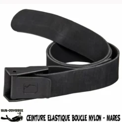 Ceinture Elastique Noire Boucle Nylon - Mares