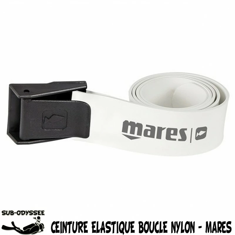 Ceinture Elastique Blanche Boucle Nylon - Mares