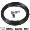 KIT Monofil ø1.6 Mm 5 M + 2 Sleeves 160-180 - Omer