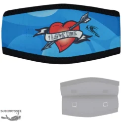 Protection NEOPRENE Sangle Masque I LOVE DIVE Double Velcro - ESM
